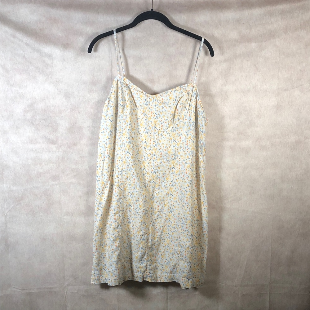 Abercrombie & Fitch Yellow Floral Smocked Dress